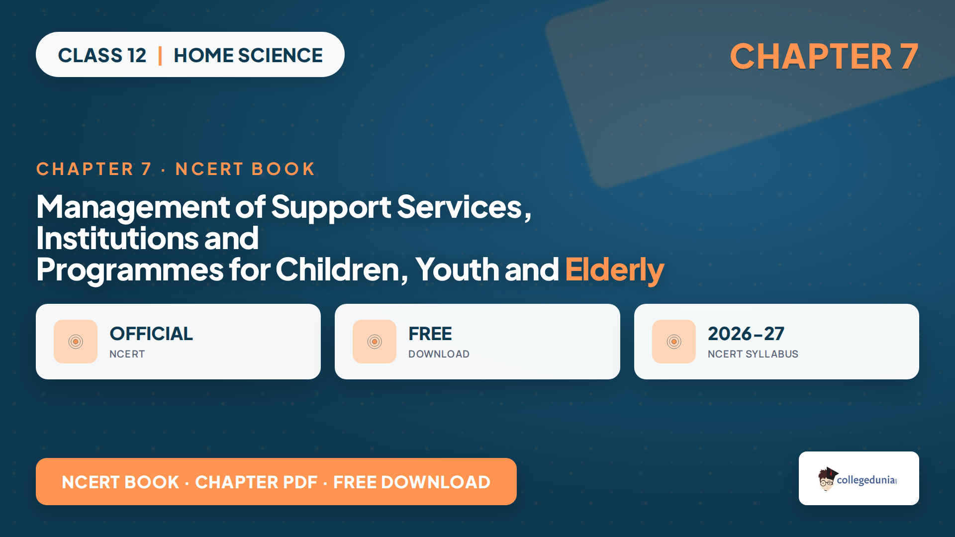 NCERT Class 12 Home Science Chapter 7 NCERT Book PDF