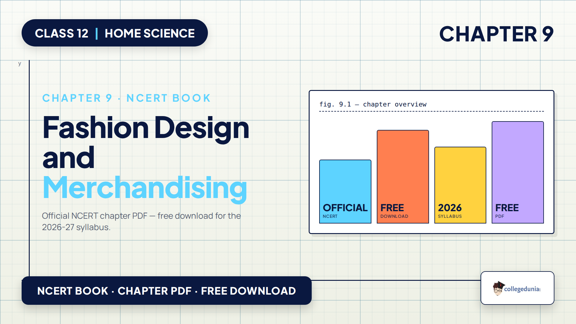 NCERT Class 12 Home Science Chapter 9 Fashion Design and Merchandising Book PDF