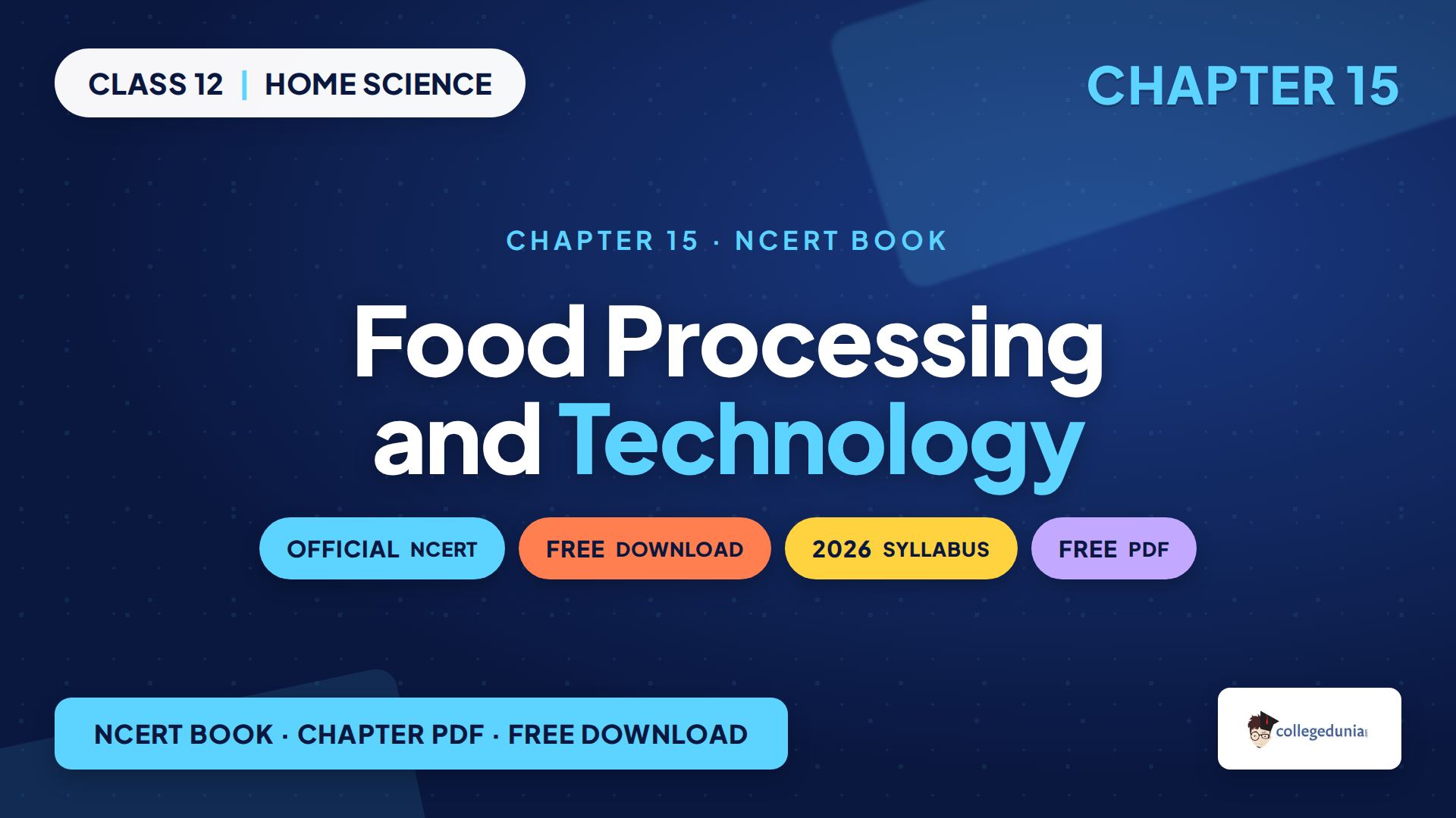 Class 12 Home Science Chapter 15 NCERT Book PDF 2026-27