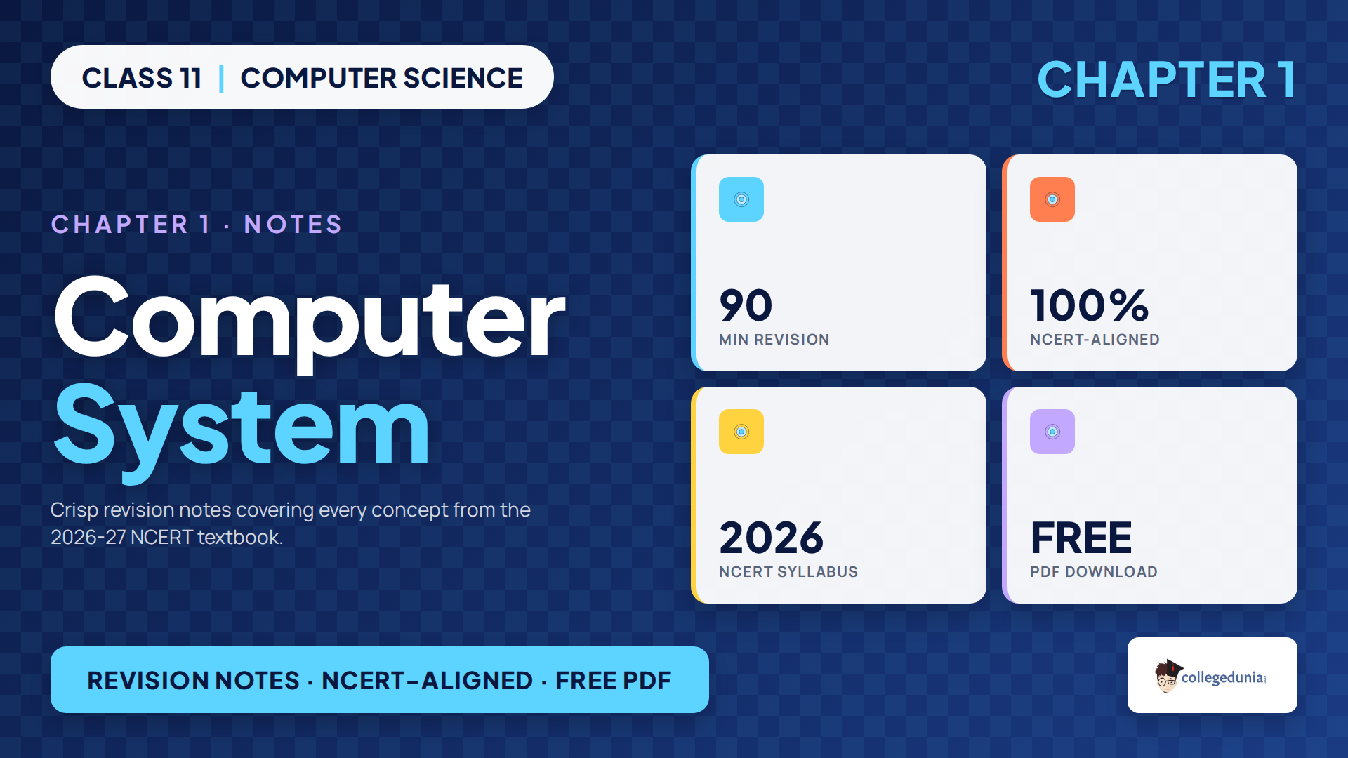 Class 11 Computer Science Chapter 1 Computer System Notes featured image