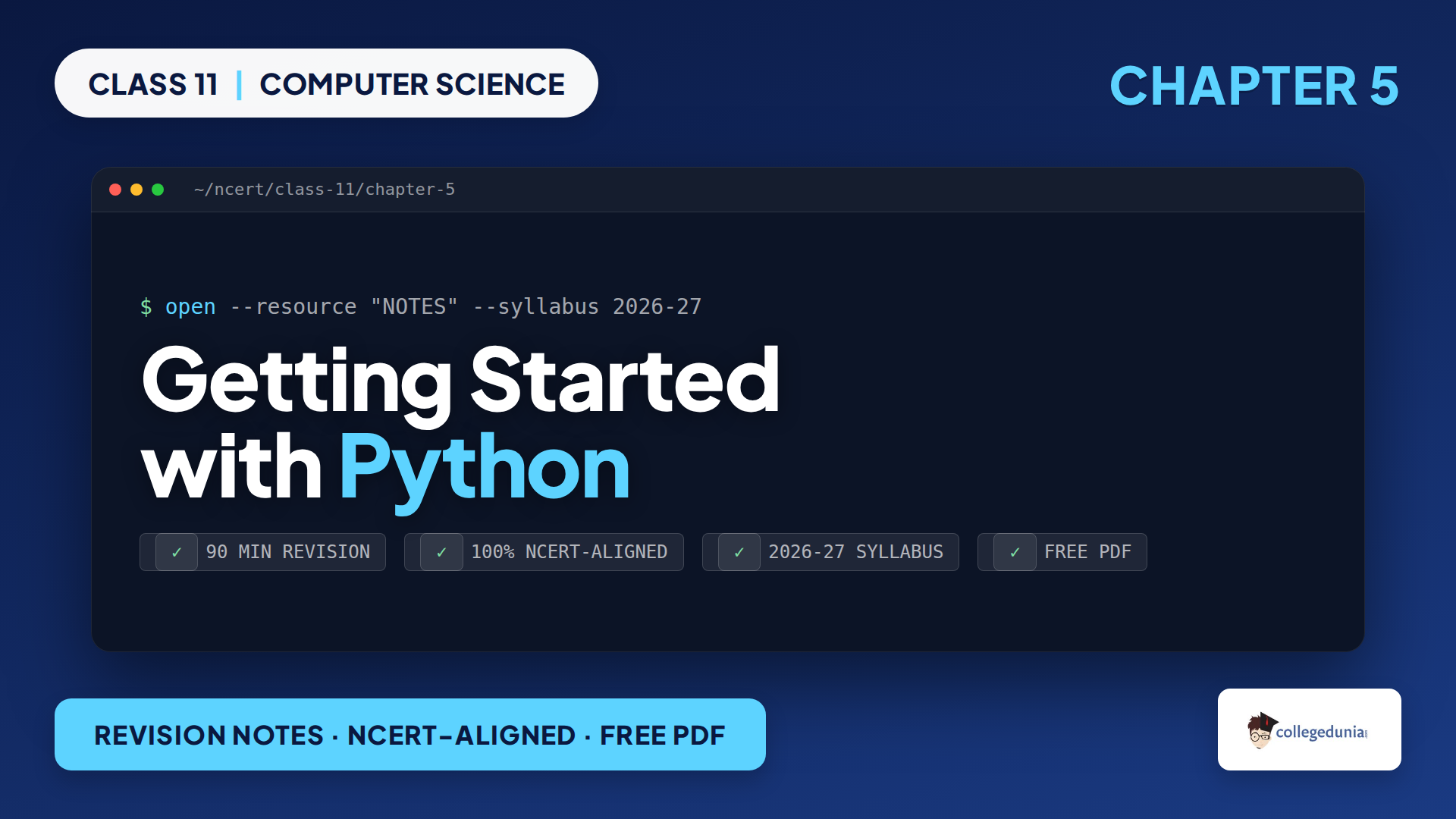 Class 11 Computer Science Getting Started with Python Notes featured image