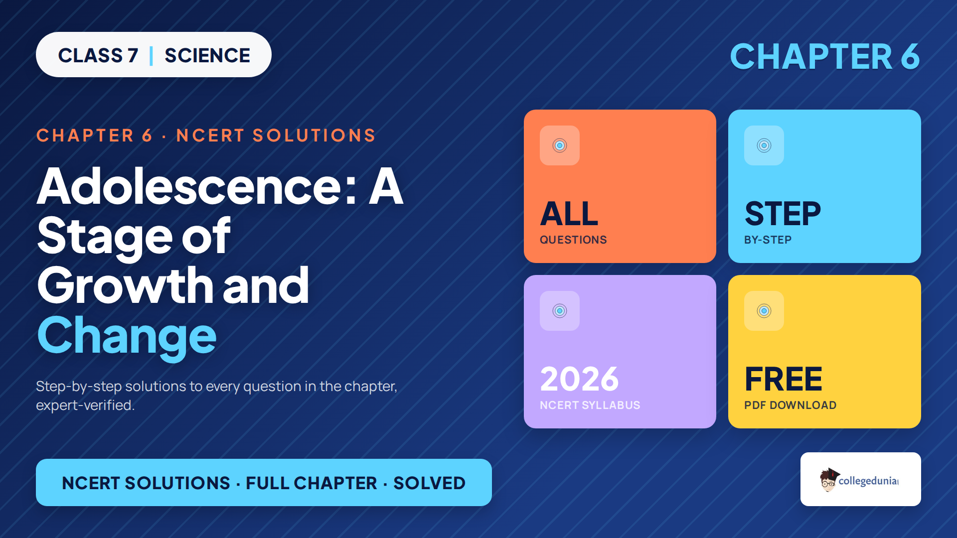 Class 7 Science Chapter 6 Adolescence NCERT Solutions
