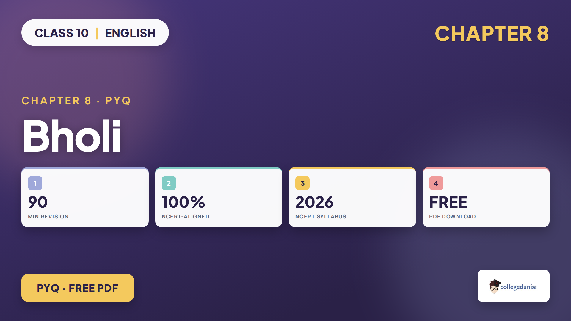 Class 10 English Bholi PYQ