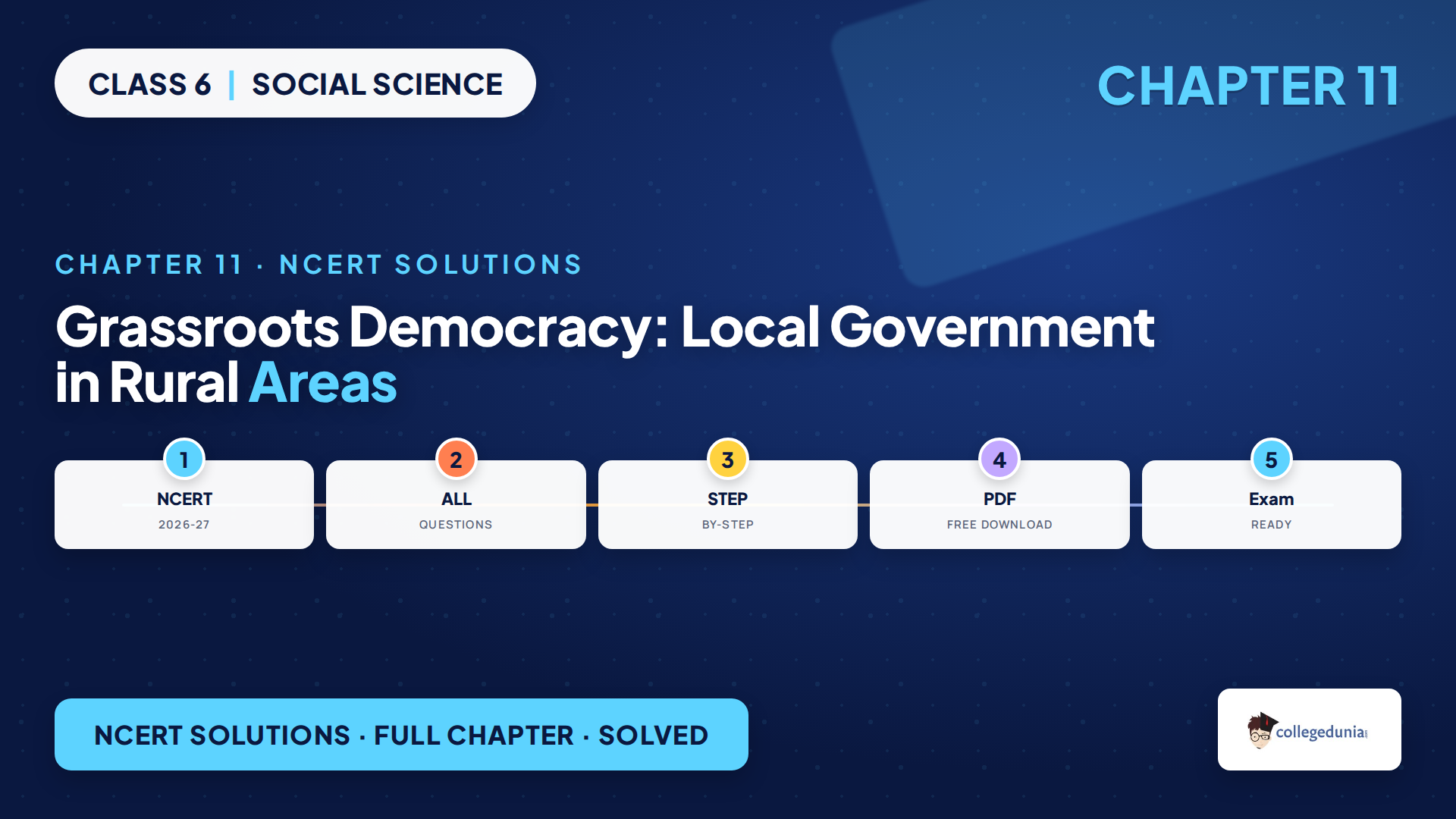Class 6 Social Science Chapter 11 Grassroots Democracy NCERT Solutions
