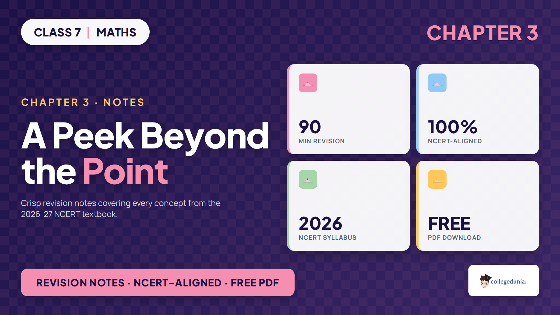 A Peek Beyond the Point Class 7 Mathematics notes
