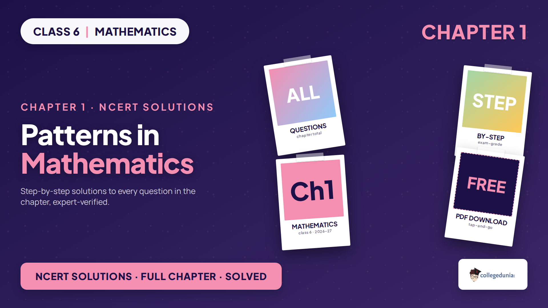 Class 6 Patterns in Mathematics NCERT Solutions