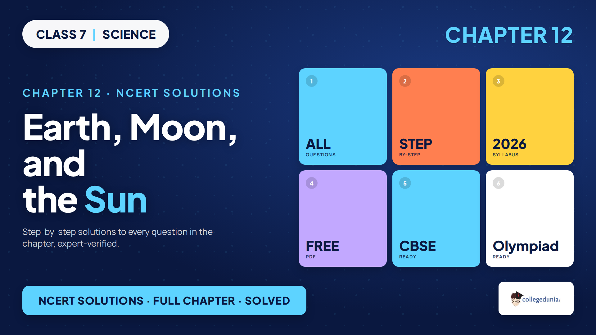NCERT Solutions Class 7 Science Curiosity Chapter 12 Earth Moon and the Sun featured image