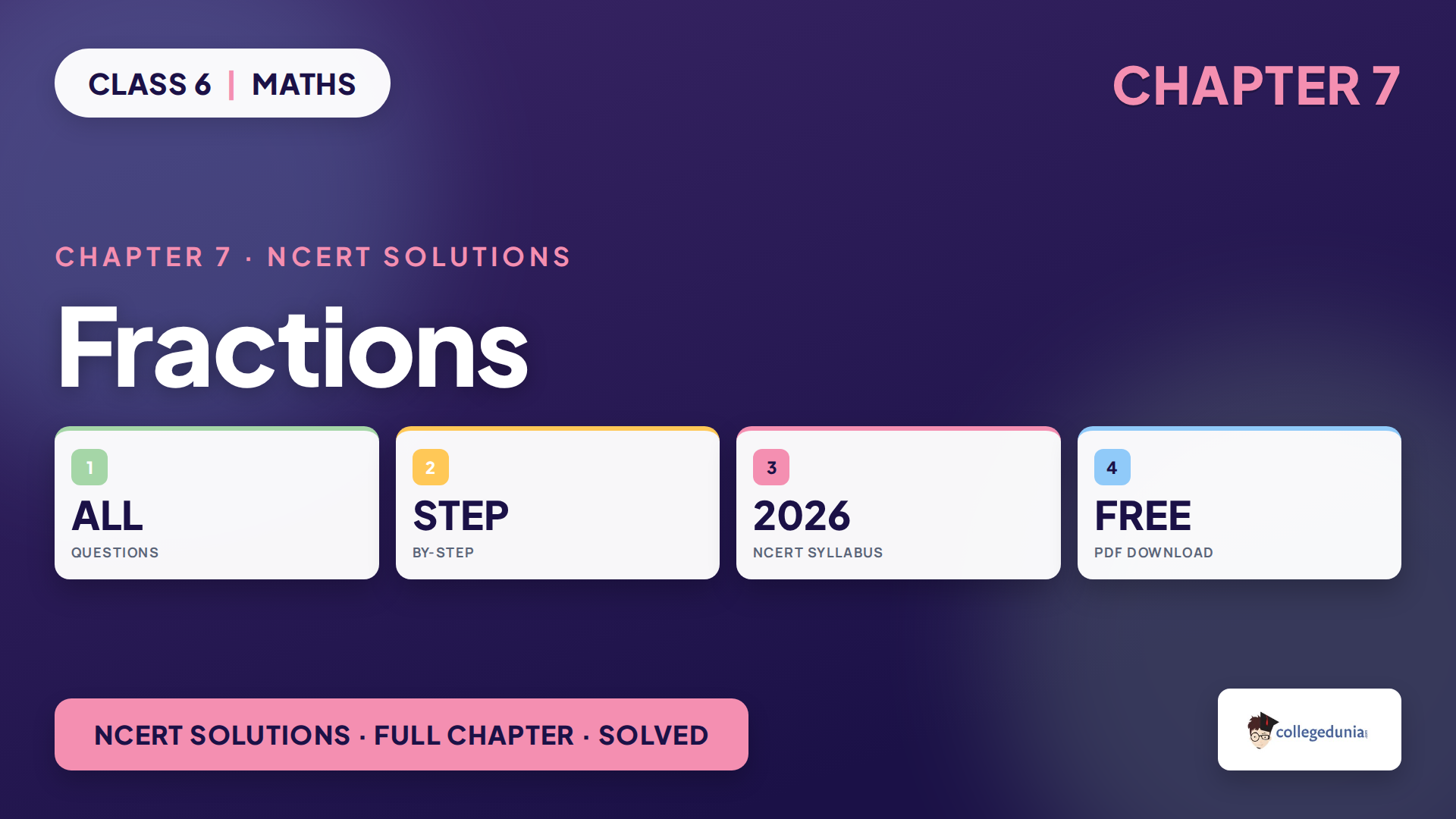 Fractions Class 6 Mathematics NCERT Solutions featured image