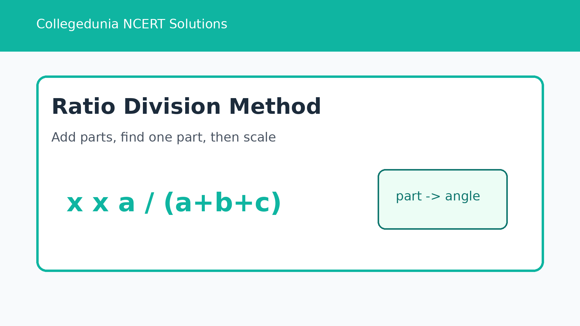 Ratio division method for Class 8 proportional reasoning