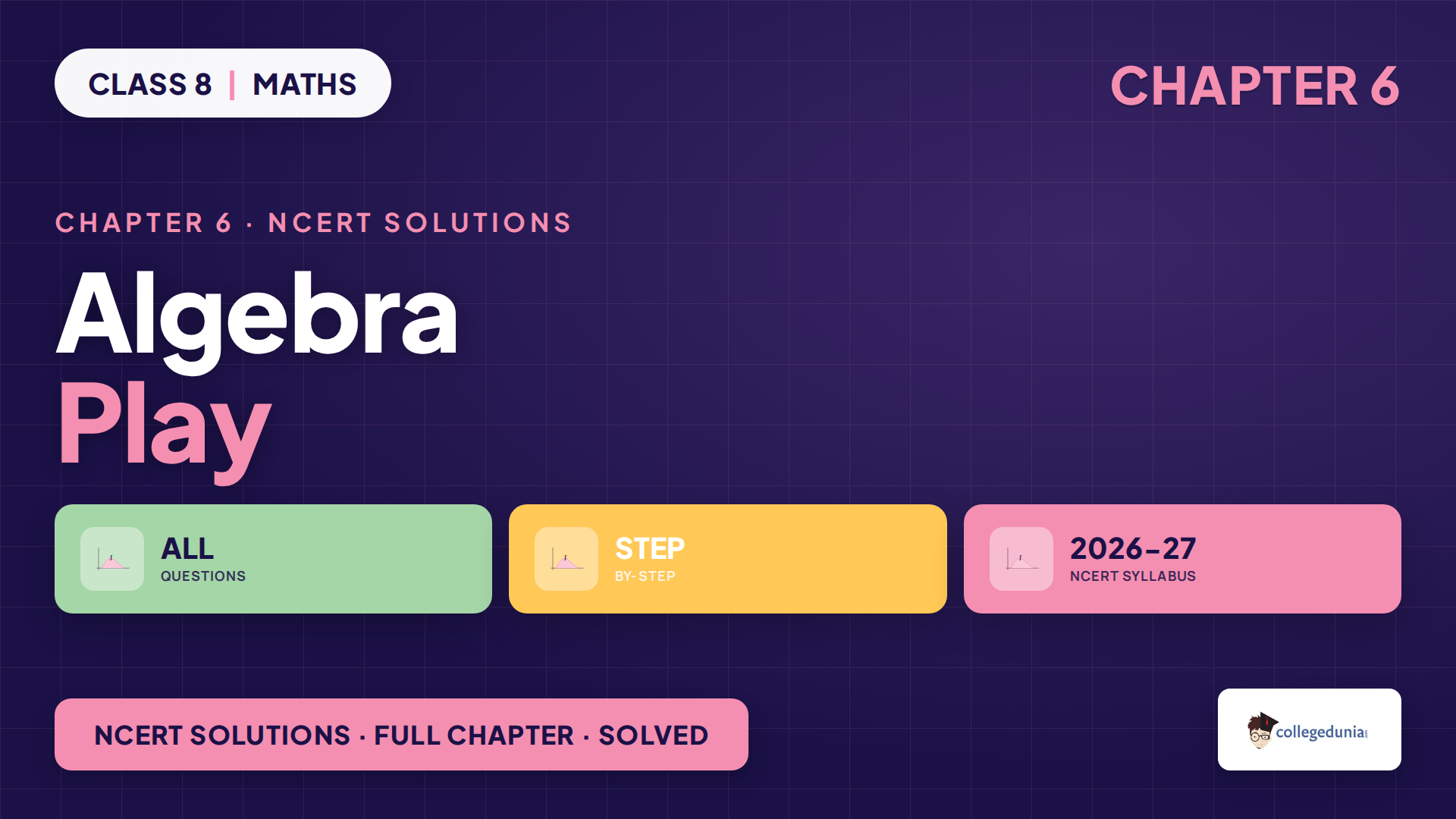 NCERT Solutions Class 8 Maths Chapter 6 Algebra Play