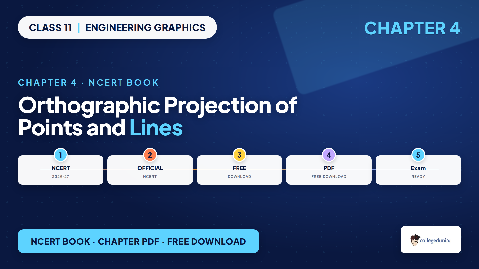 Class 11 Engineering Graphics Chapter 4 Orthographic Projection of Points and Lines NCERT Book PDF