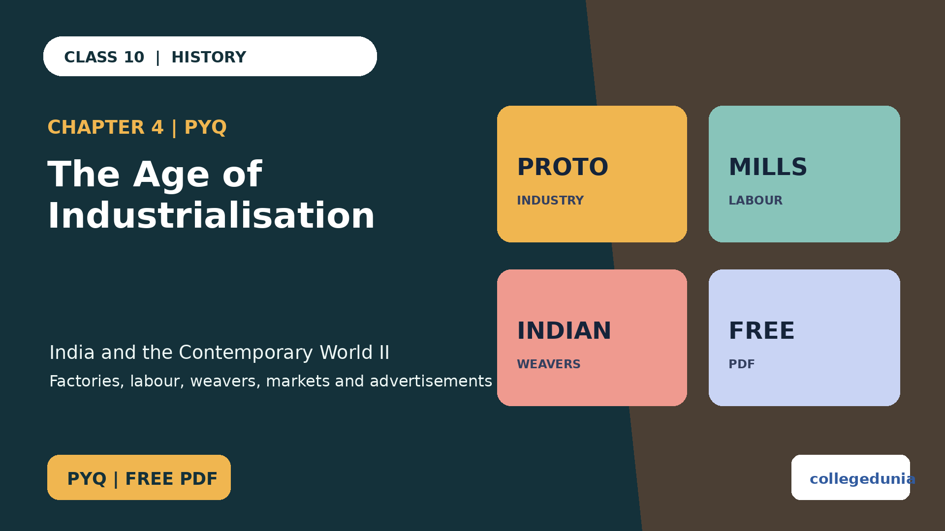 Class 10 History The Age of Industrialisation PYQ PDF