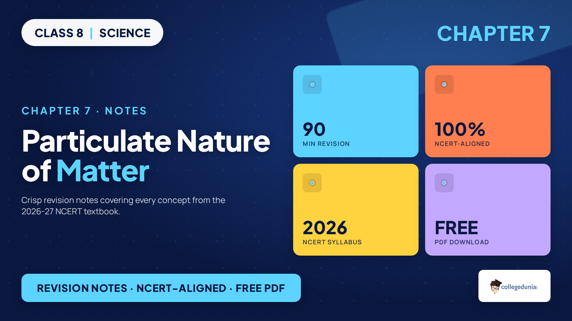 NCERT Class 8 Science Chapter 7 Particulate Nature of Matter Notes featured image