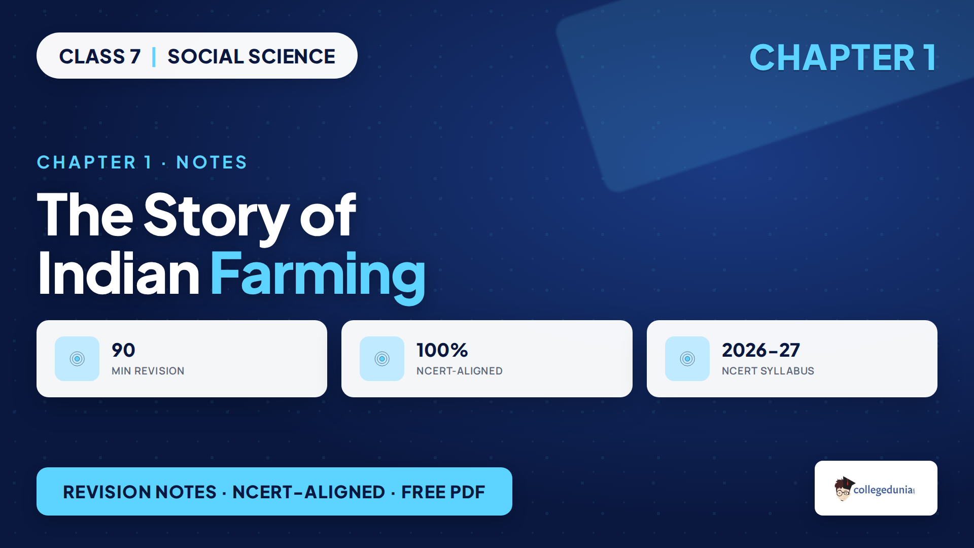 NCERT Class 7 Social Science Chapter 1 The Story of Indian Farming Notes
