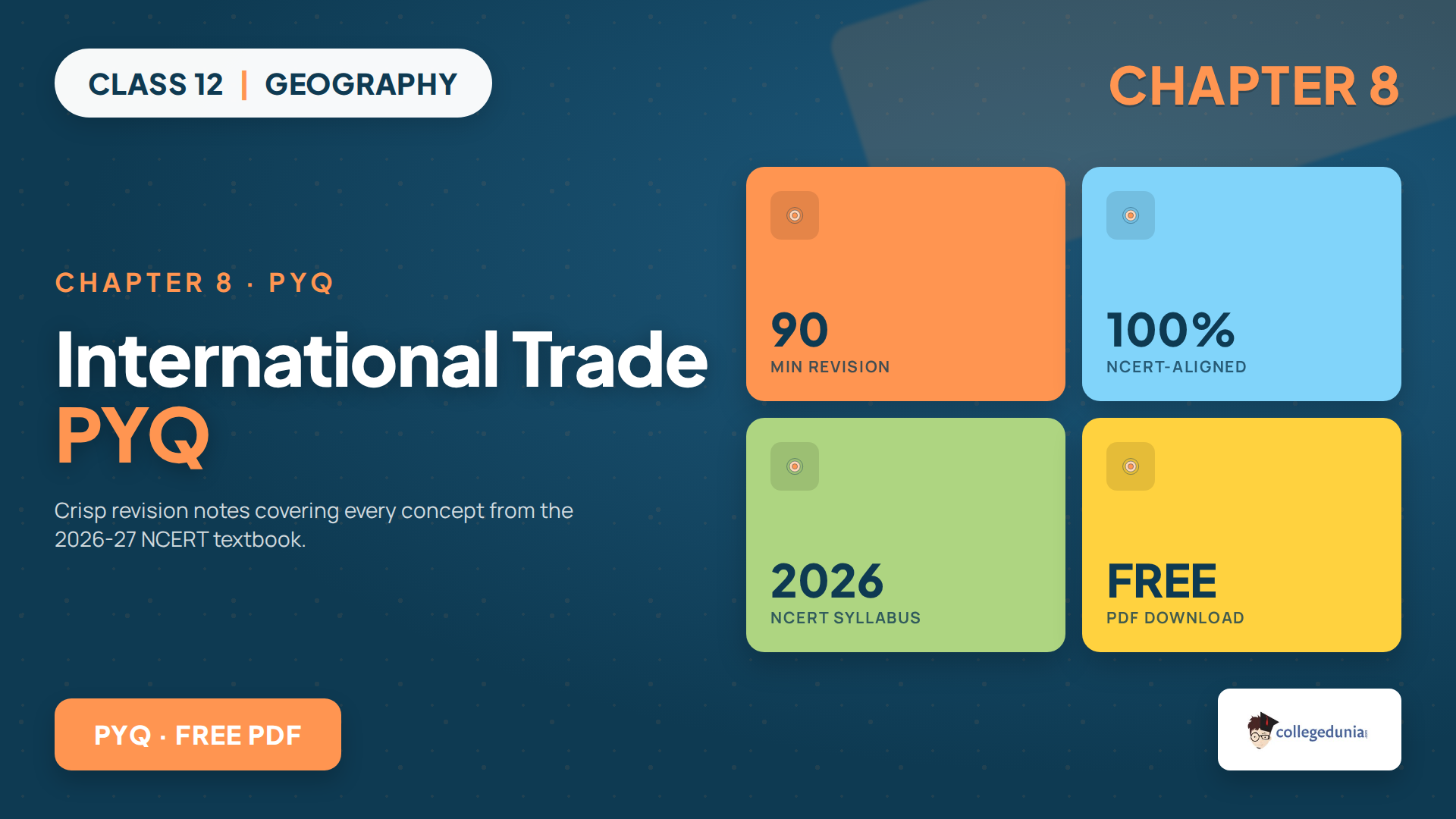 Class 12 Geography IPE International Trade PYQ PDF