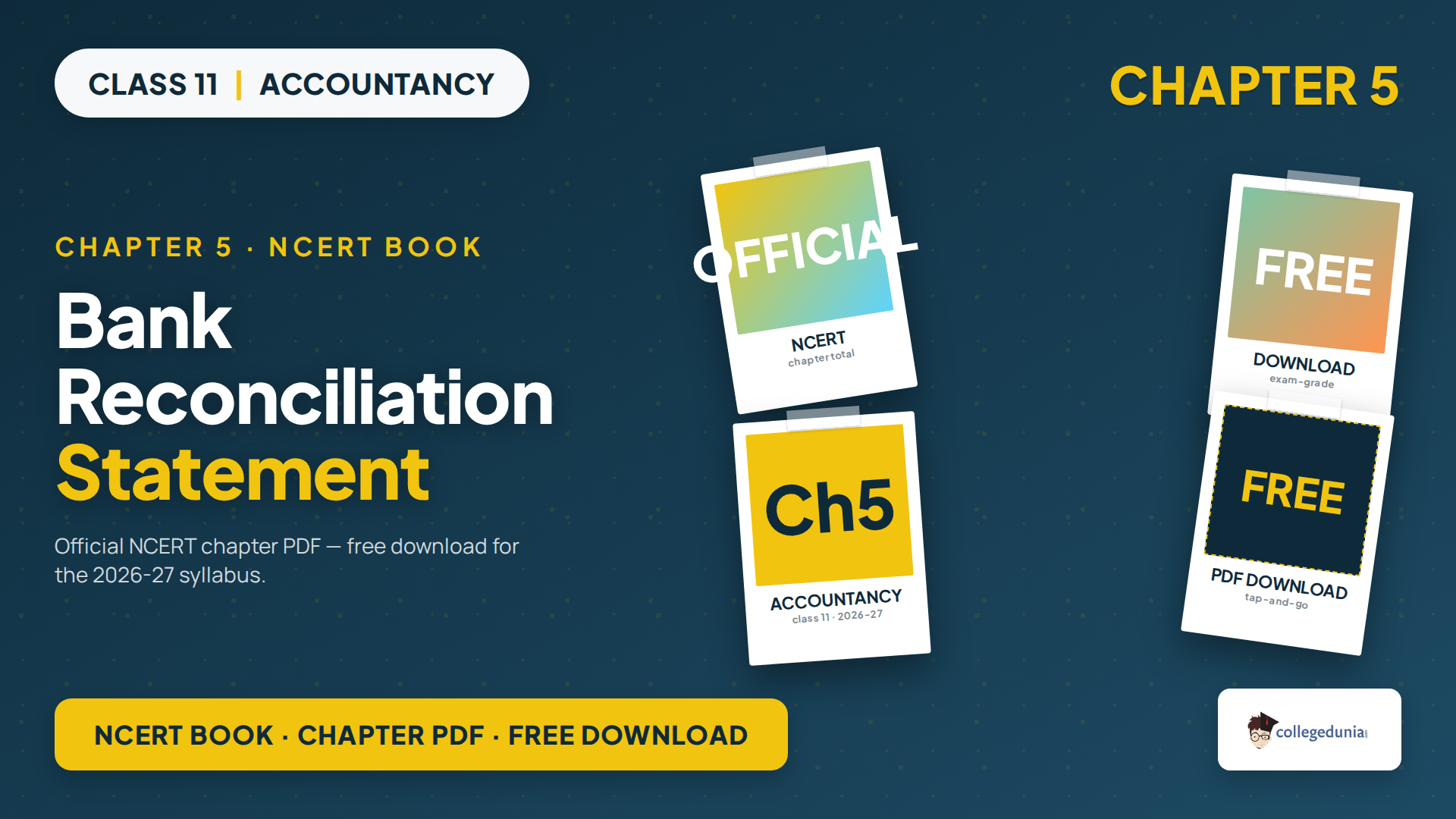 Class 11 Accountancy Chapter 5 Bank Reconciliation Statement NCERT book