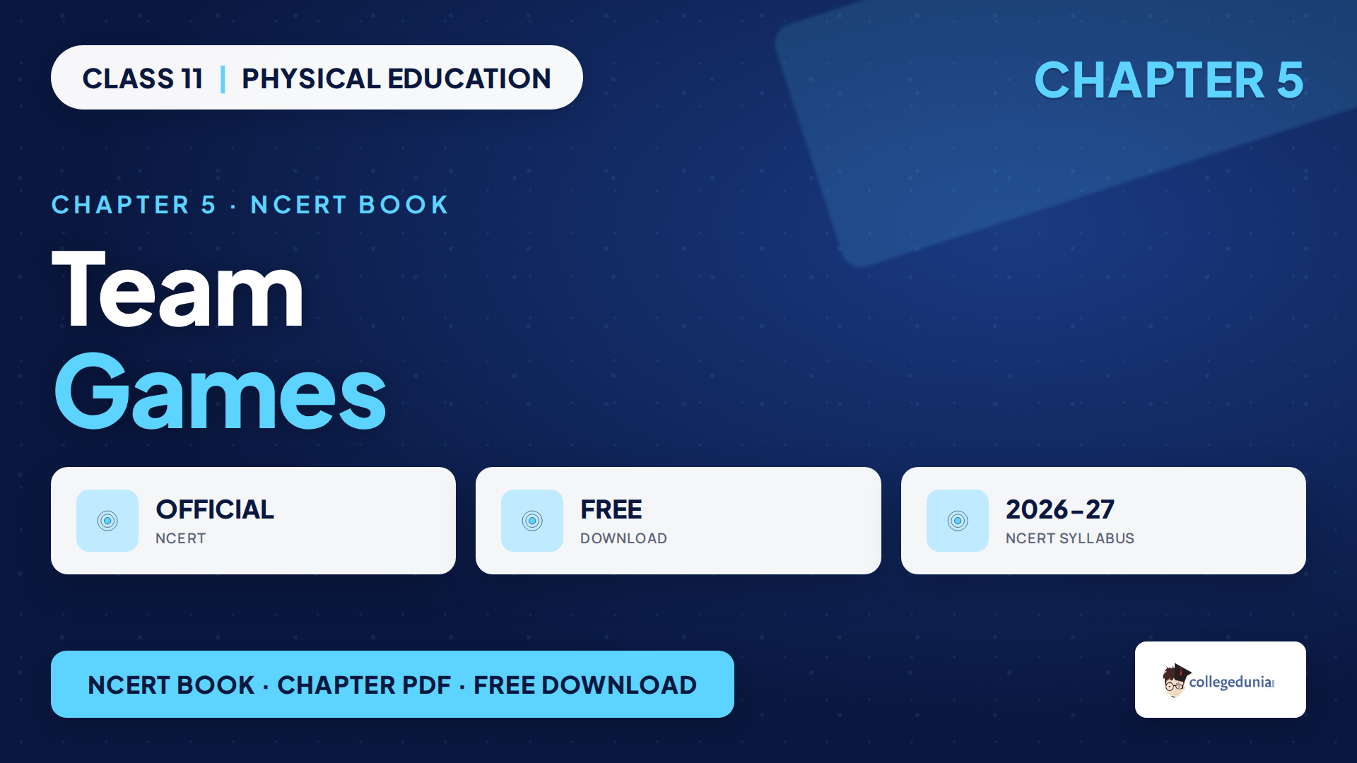 NCERT Class 11 Physical Education Chapter 5 Team Games book PDF