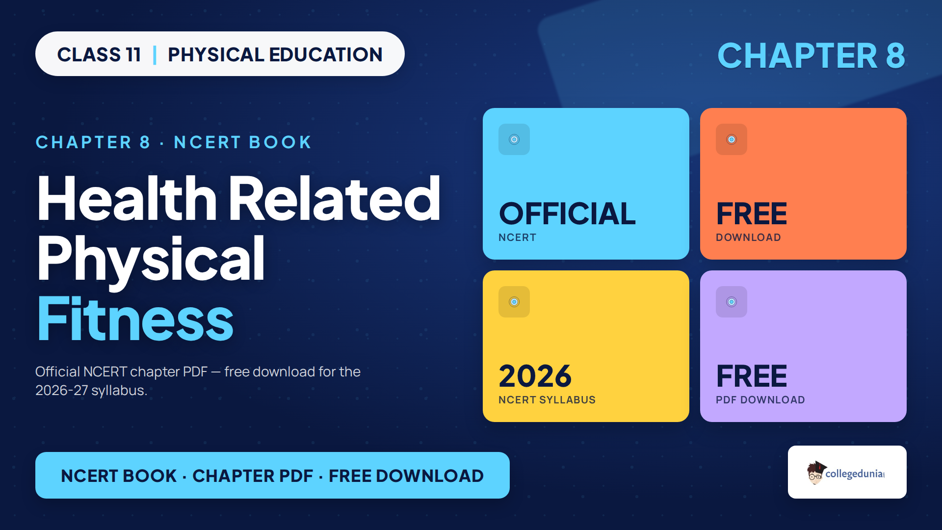 NCERT Class 11 Physical Education Chapter 8 Health Related Physical Fitness book PDF