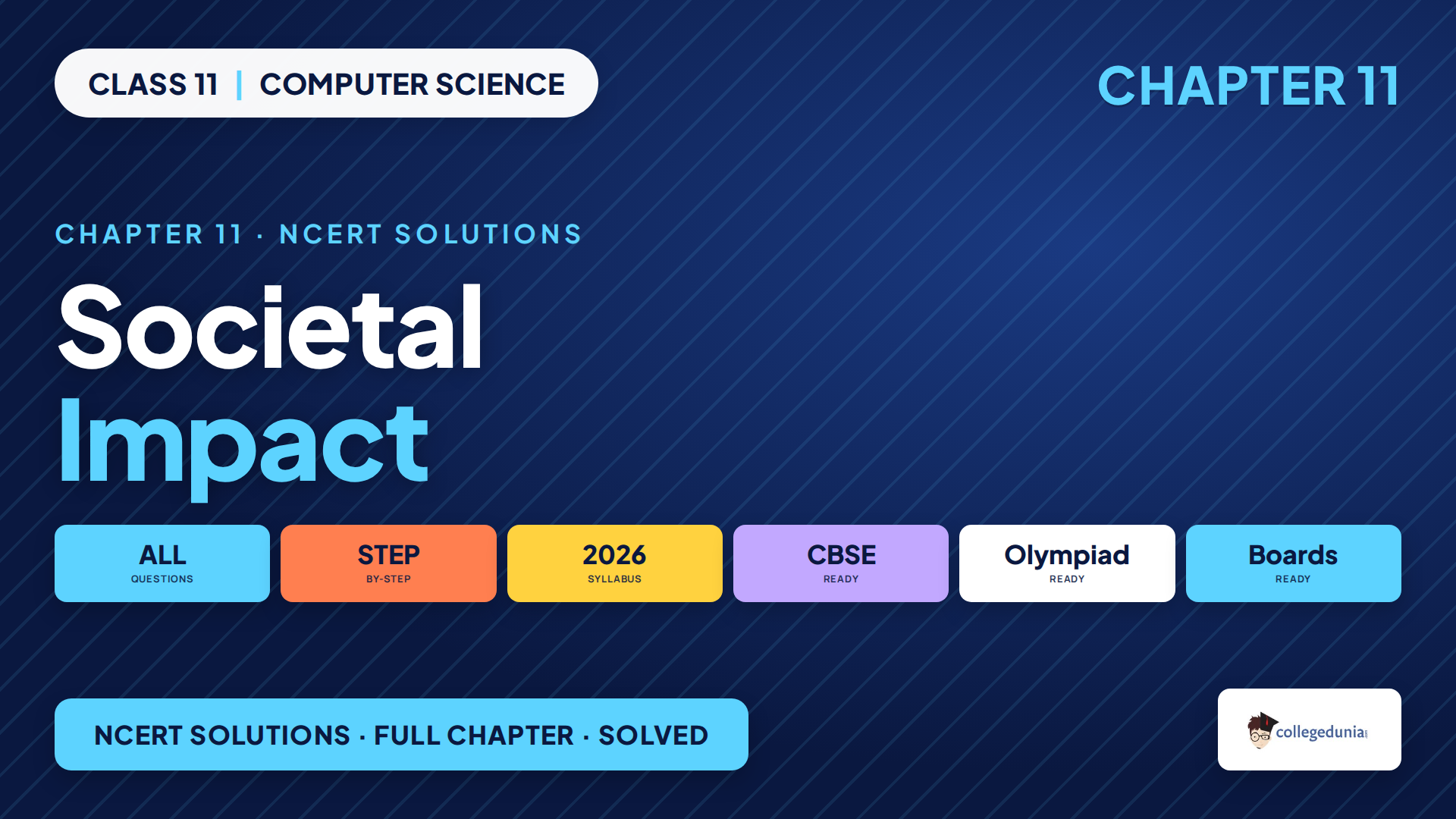 Class 11 Computer Science Chapter 11 Societal Impact NCERT Solutions
