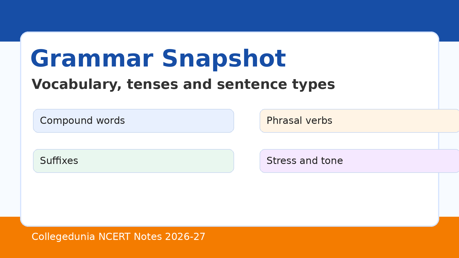 Wit and Humour grammar and vocabulary snapshot