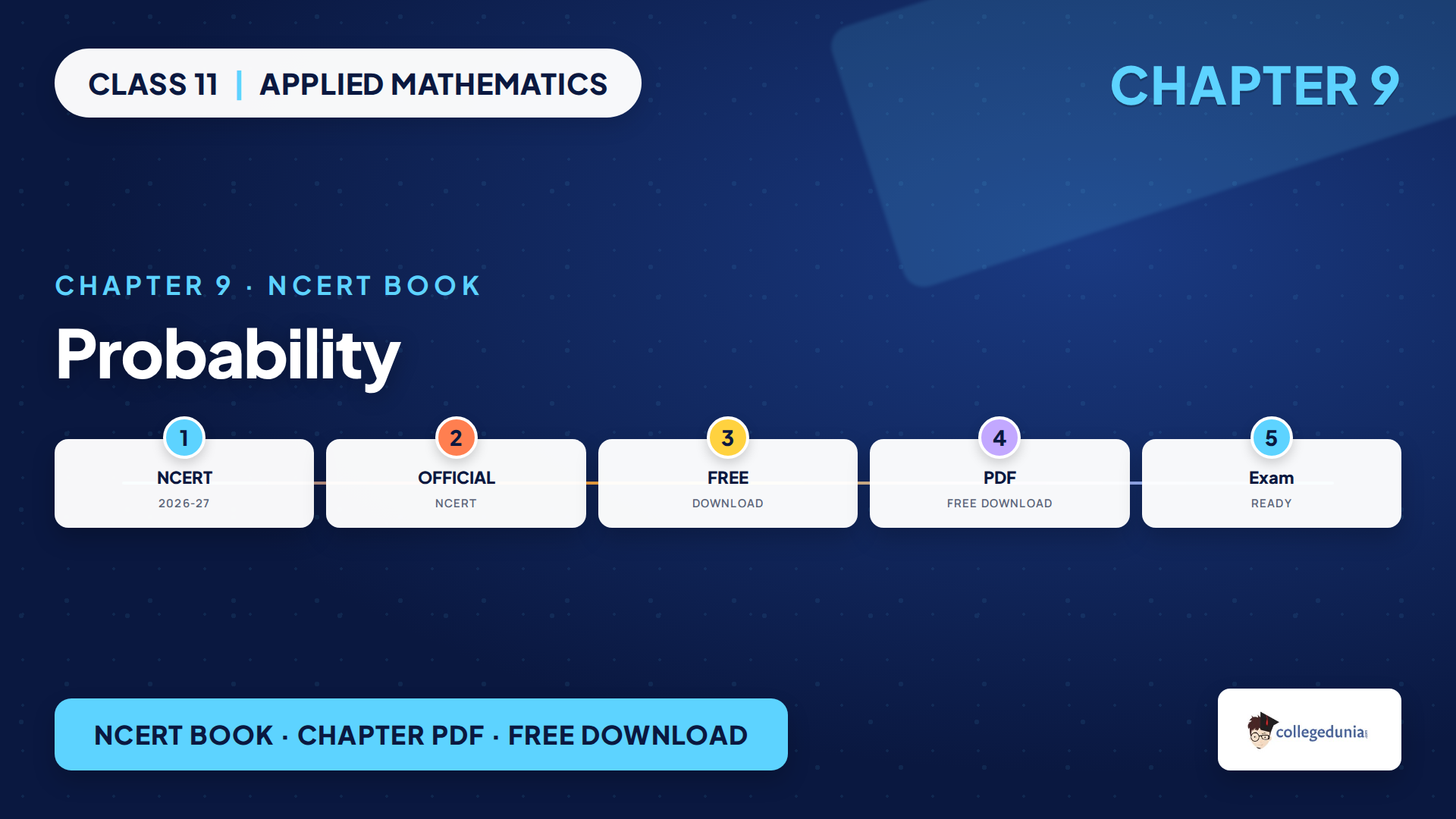 Probability Class 11 Applied Mathematics NCERT Book PDF