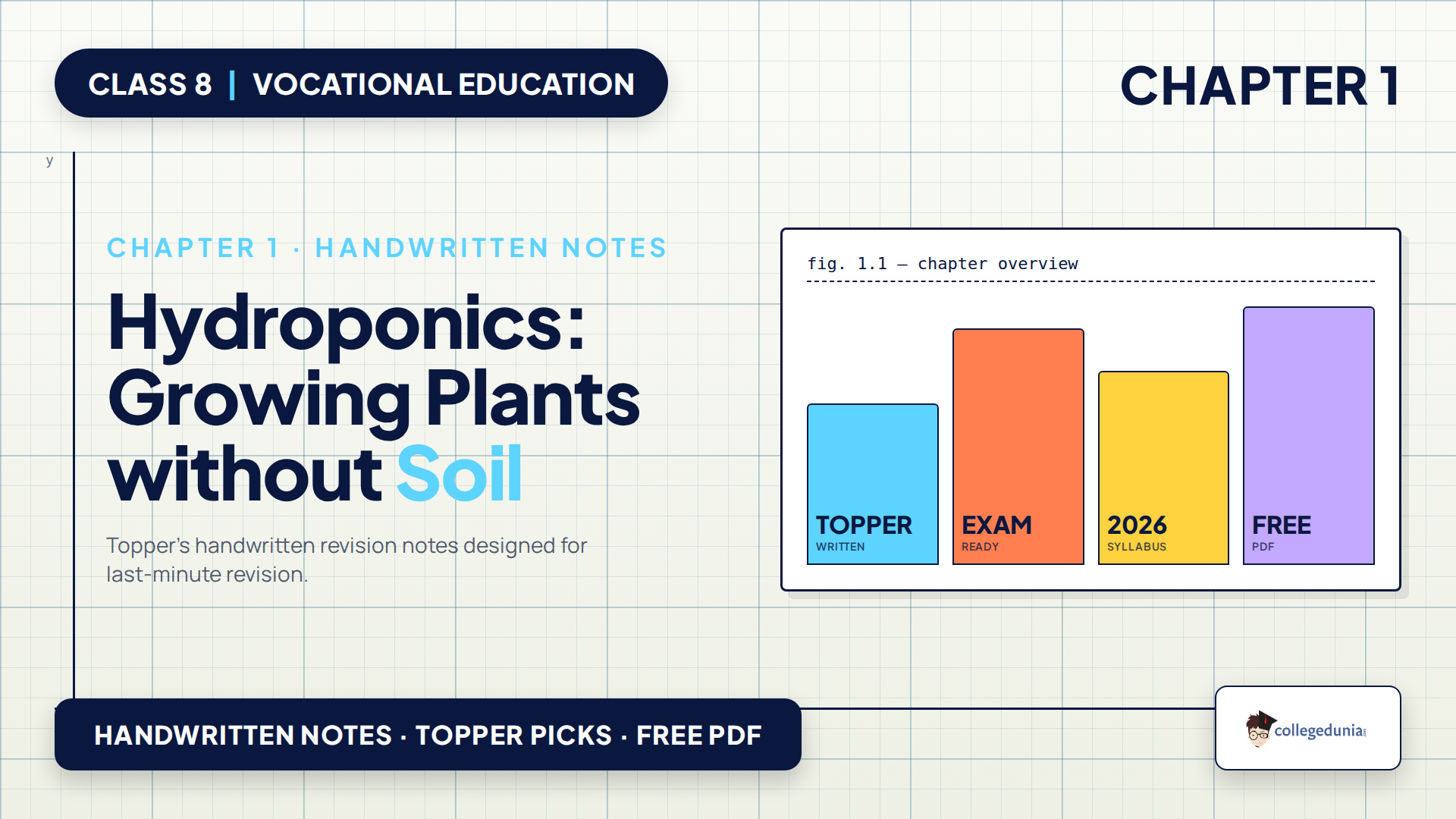Class 8 Vocational Education Hydroponics handwritten notes