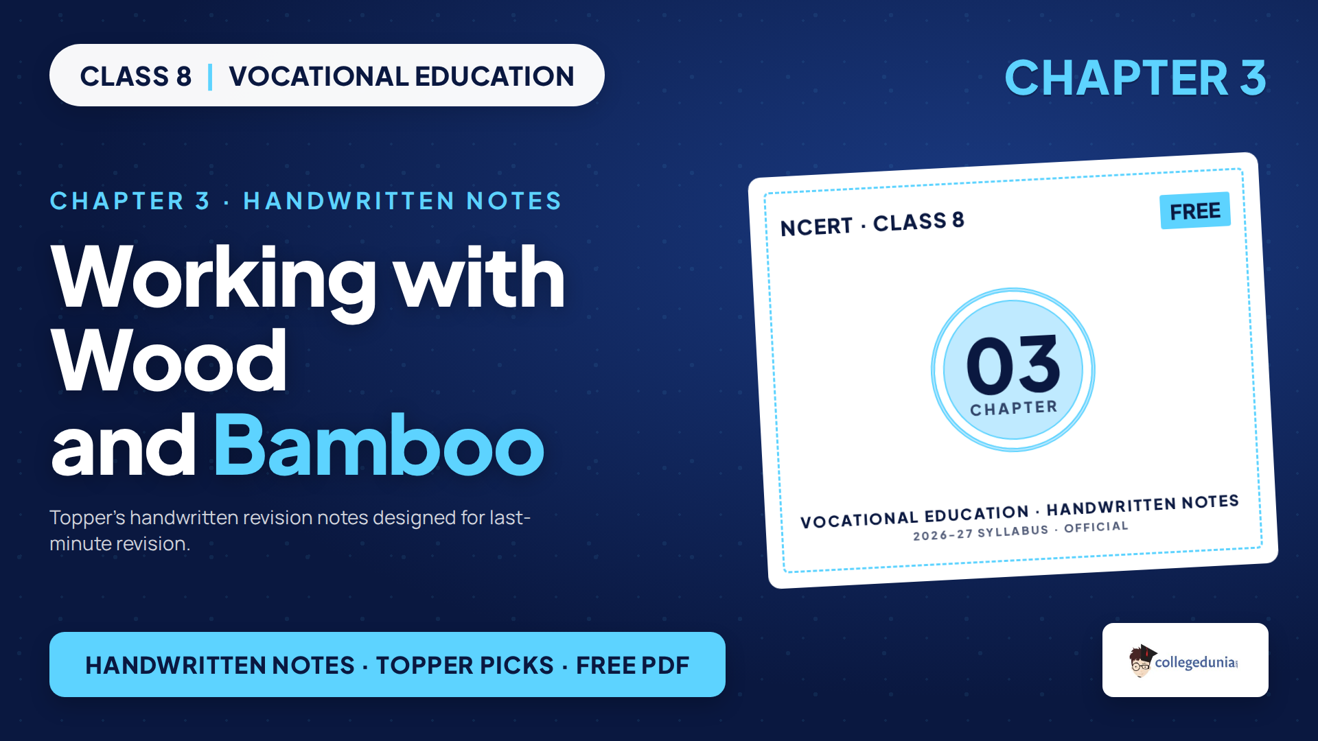 Class 8 Vocational Education Chapter 3 handwritten notes