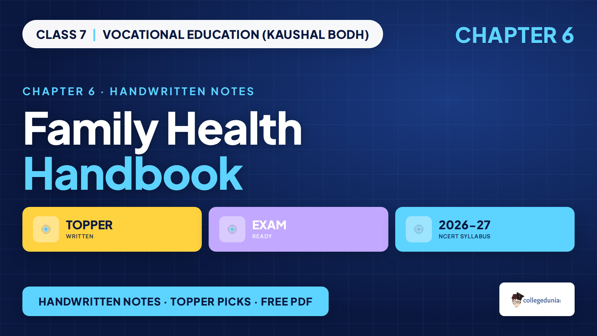 Class 7 Vocational Education Chapter 6 Handwritten Notes 2026-27
