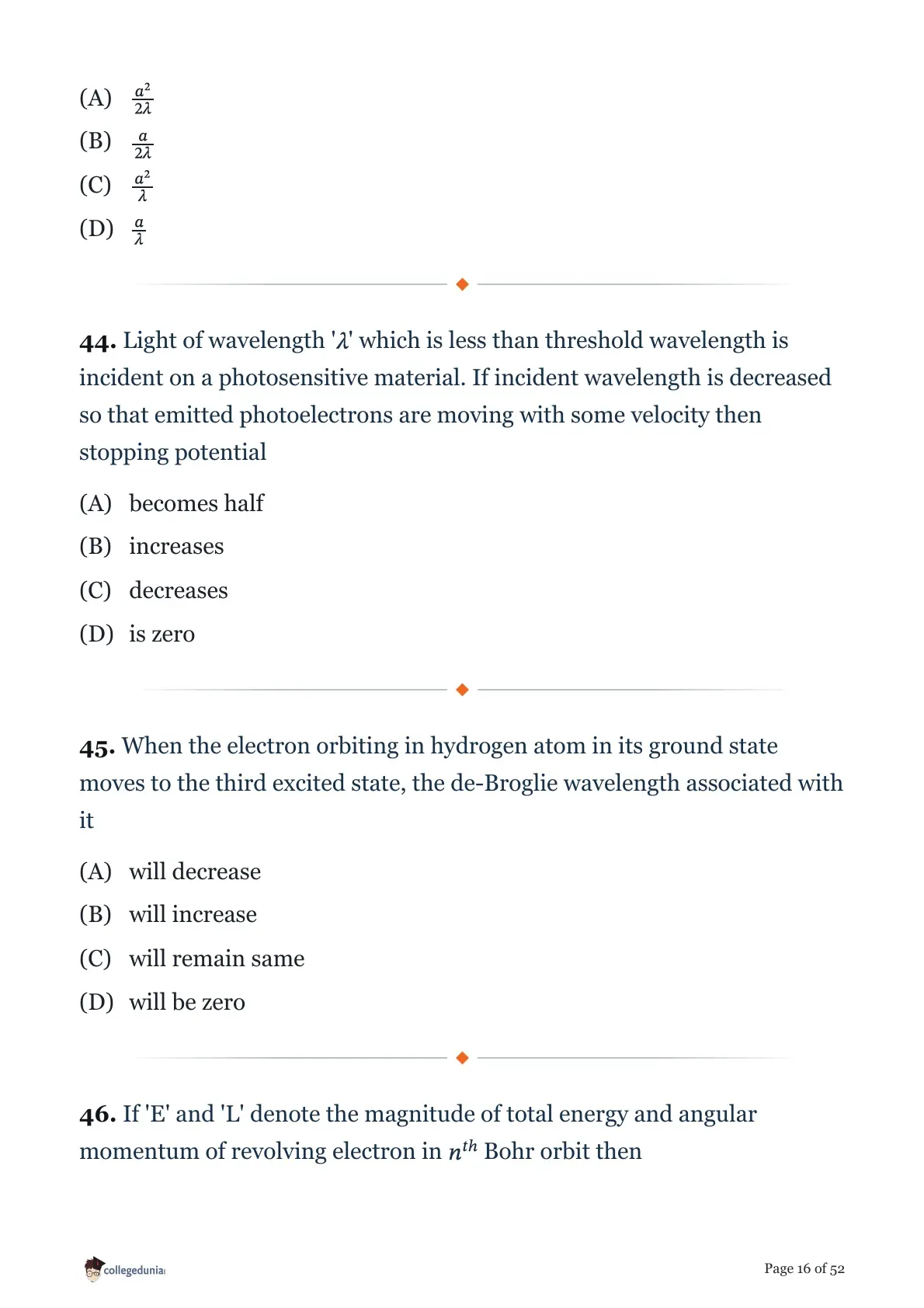 MHT CET 2026 April 15 Shift 1 PCM Question Paper page 16