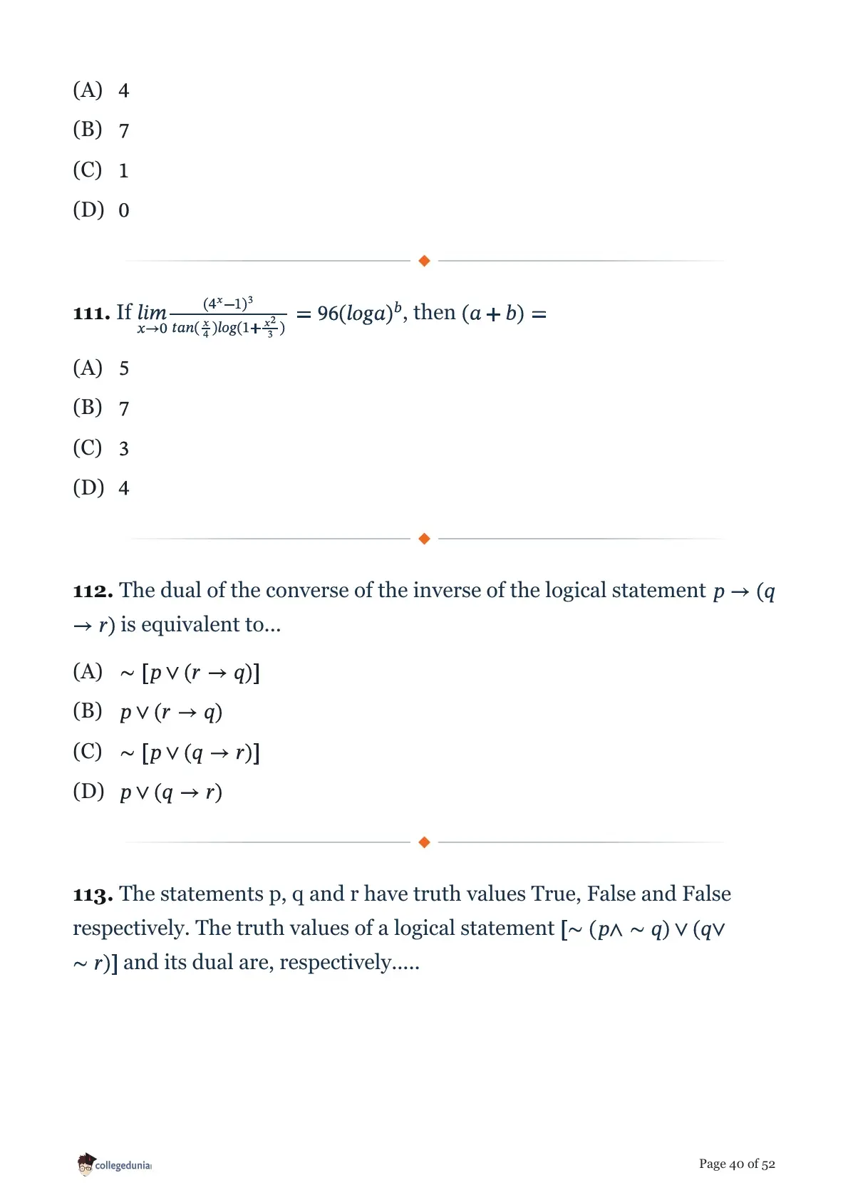MHT CET 2026 April 15 Shift 1 PCM Question Paper page 40
