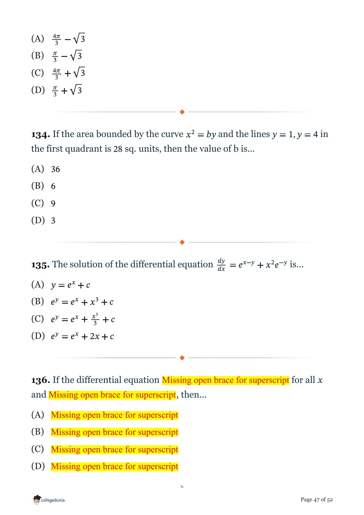 MHT CET 2026 April 15 Shift 1 PCM Question Paper page 47