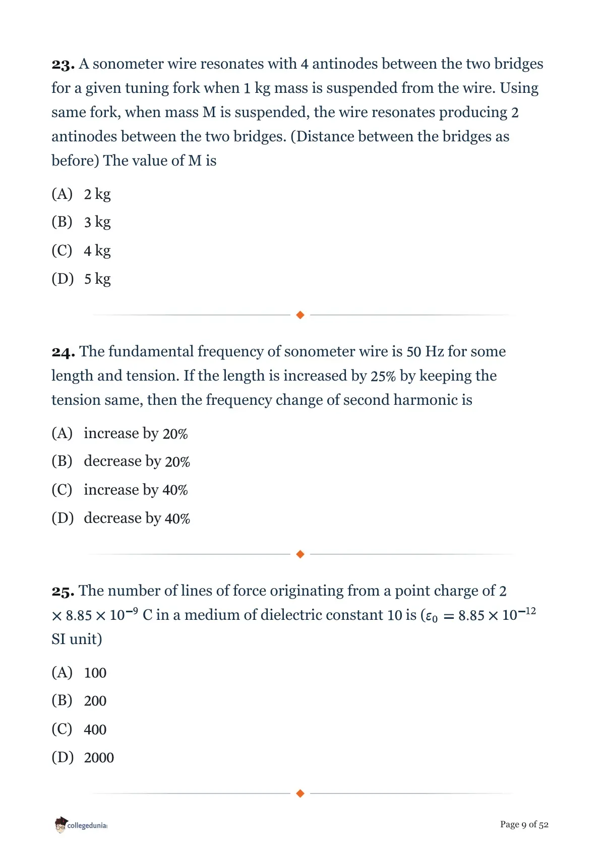 MHT CET 2026 April 15 Shift 1 PCM Question Paper page 9