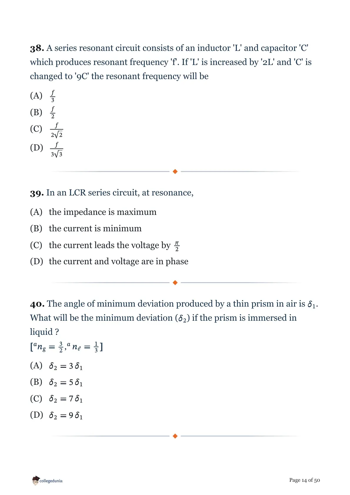 MHT CET 2026 April 15 Shift 2 PCM Question Paper page 14