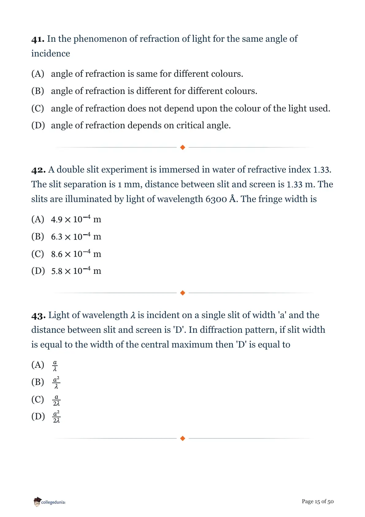 MHT CET 2026 April 15 Shift 2 PCM Question Paper page 15