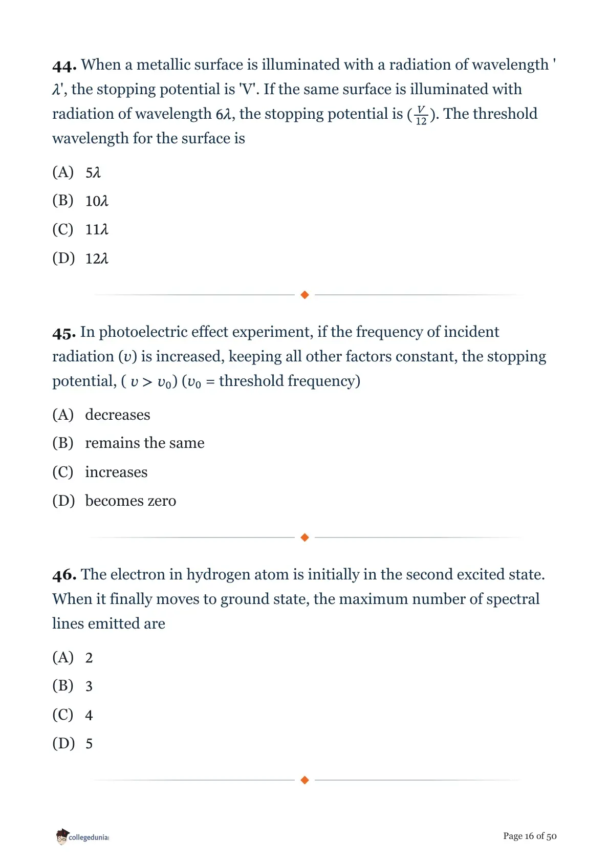 MHT CET 2026 April 15 Shift 2 PCM Question Paper page 16