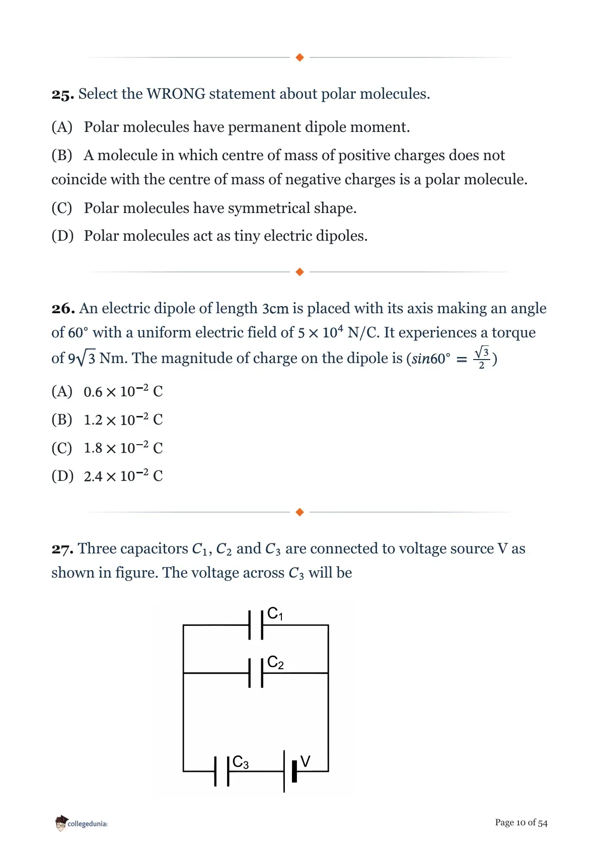 MHT CET 2026 April 17 Shift 1 PCM Question Paper page 10