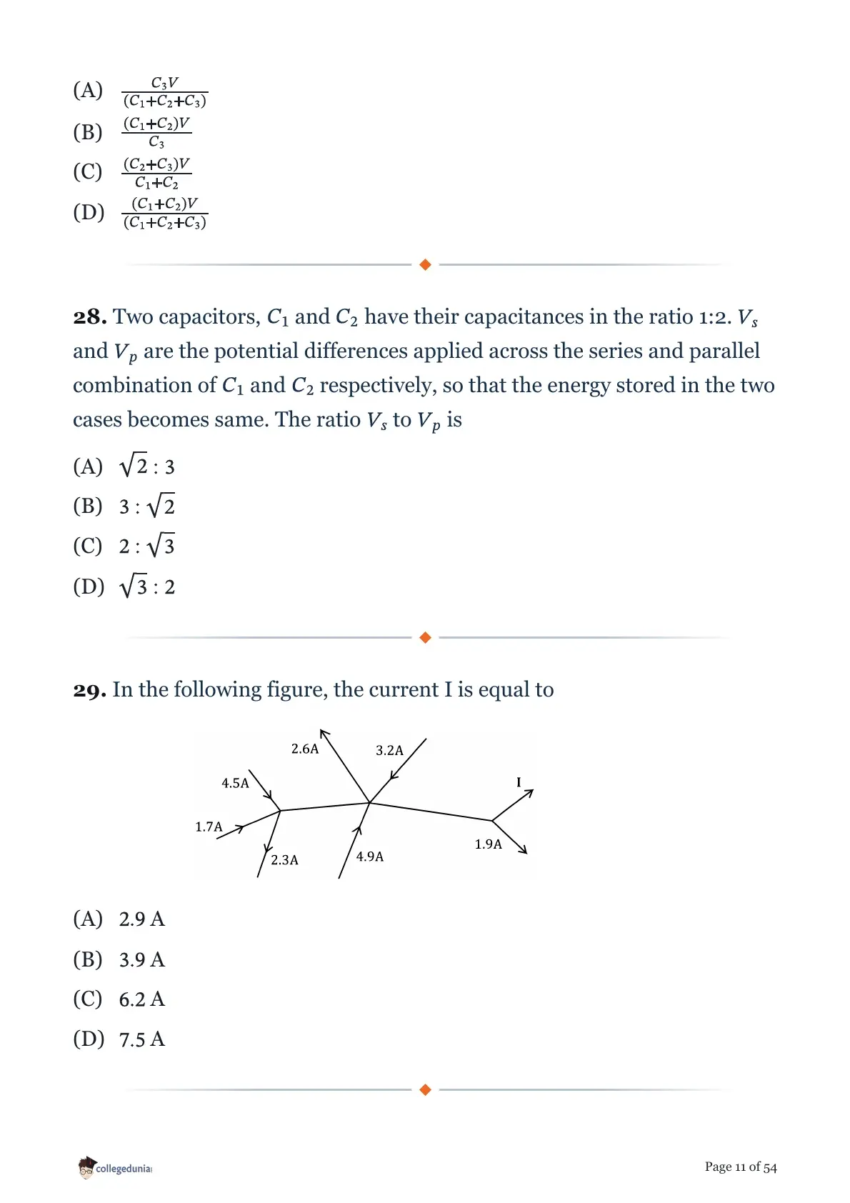 MHT CET 2026 April 17 Shift 1 PCM Question Paper page 11