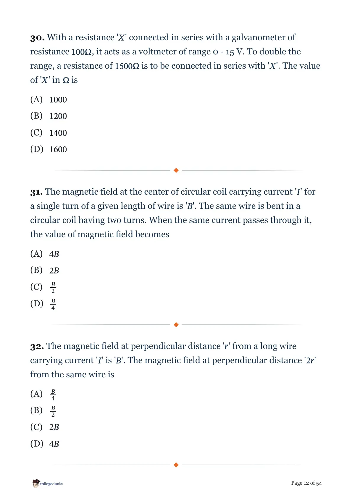 MHT CET 2026 April 17 Shift 1 PCM Question Paper page 12