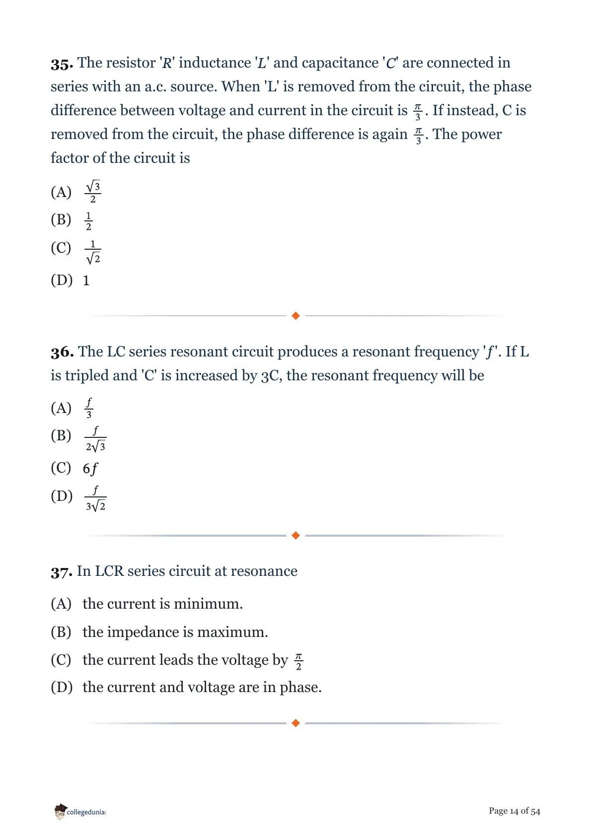 MHT CET 2026 April 17 Shift 1 PCM Question Paper page 14