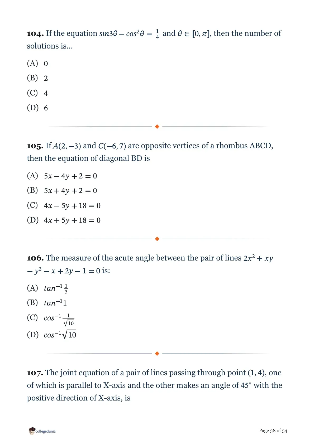 MHT CET 2026 April 17 Shift 1 PCM Question Paper page 38