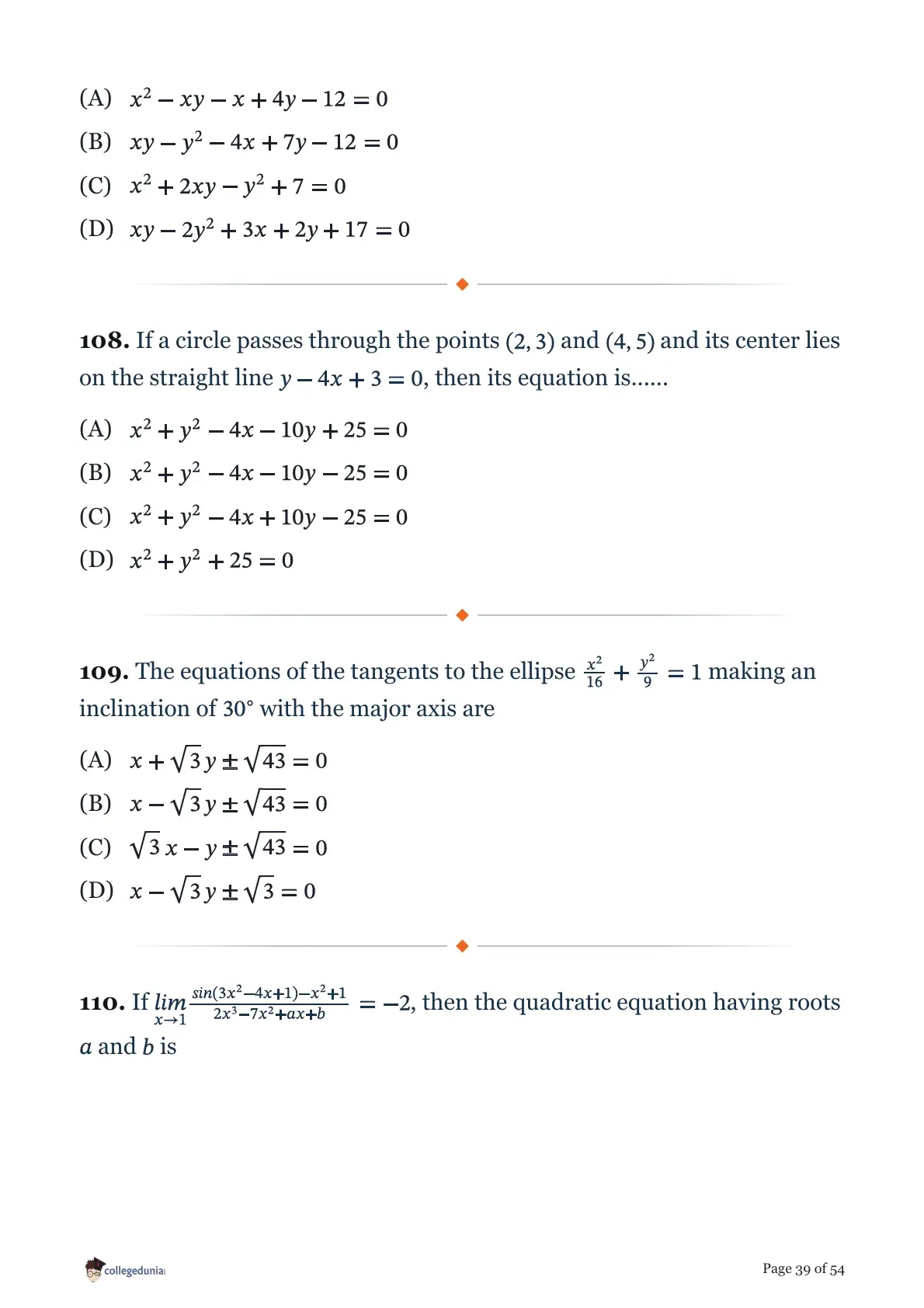 MHT CET 2026 April 17 Shift 1 PCM Question Paper page 39