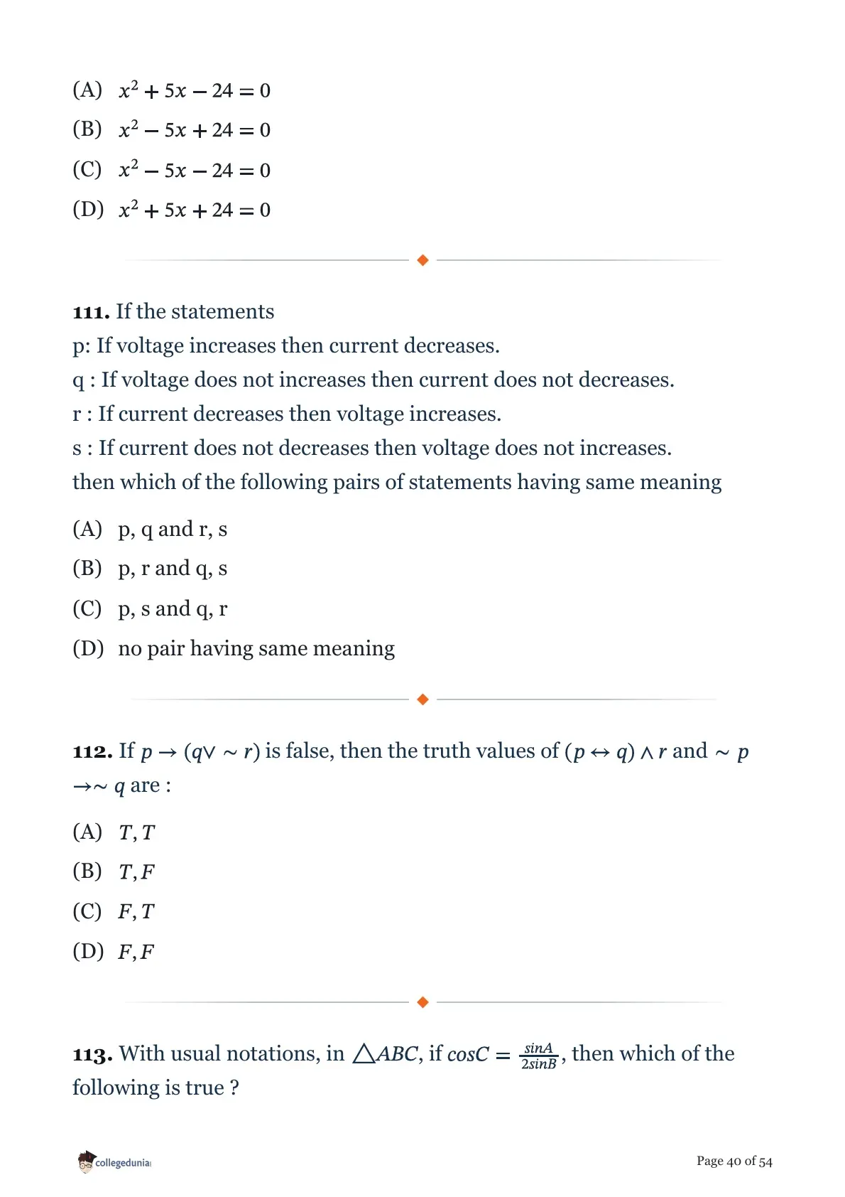 MHT CET 2026 April 17 Shift 1 PCM Question Paper page 40