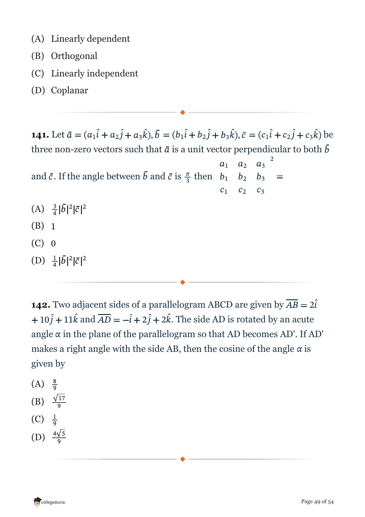 MHT CET 2026 April 17 Shift 1 PCM Question Paper page 49