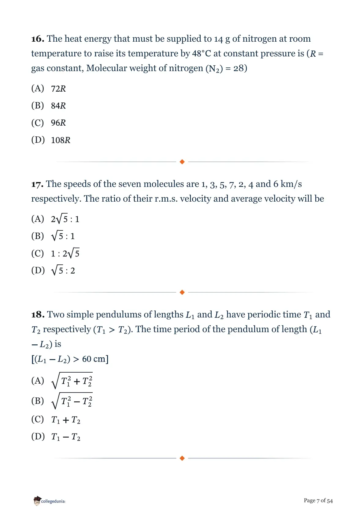 MHT CET 2026 April 17 Shift 1 PCM Question Paper page 7