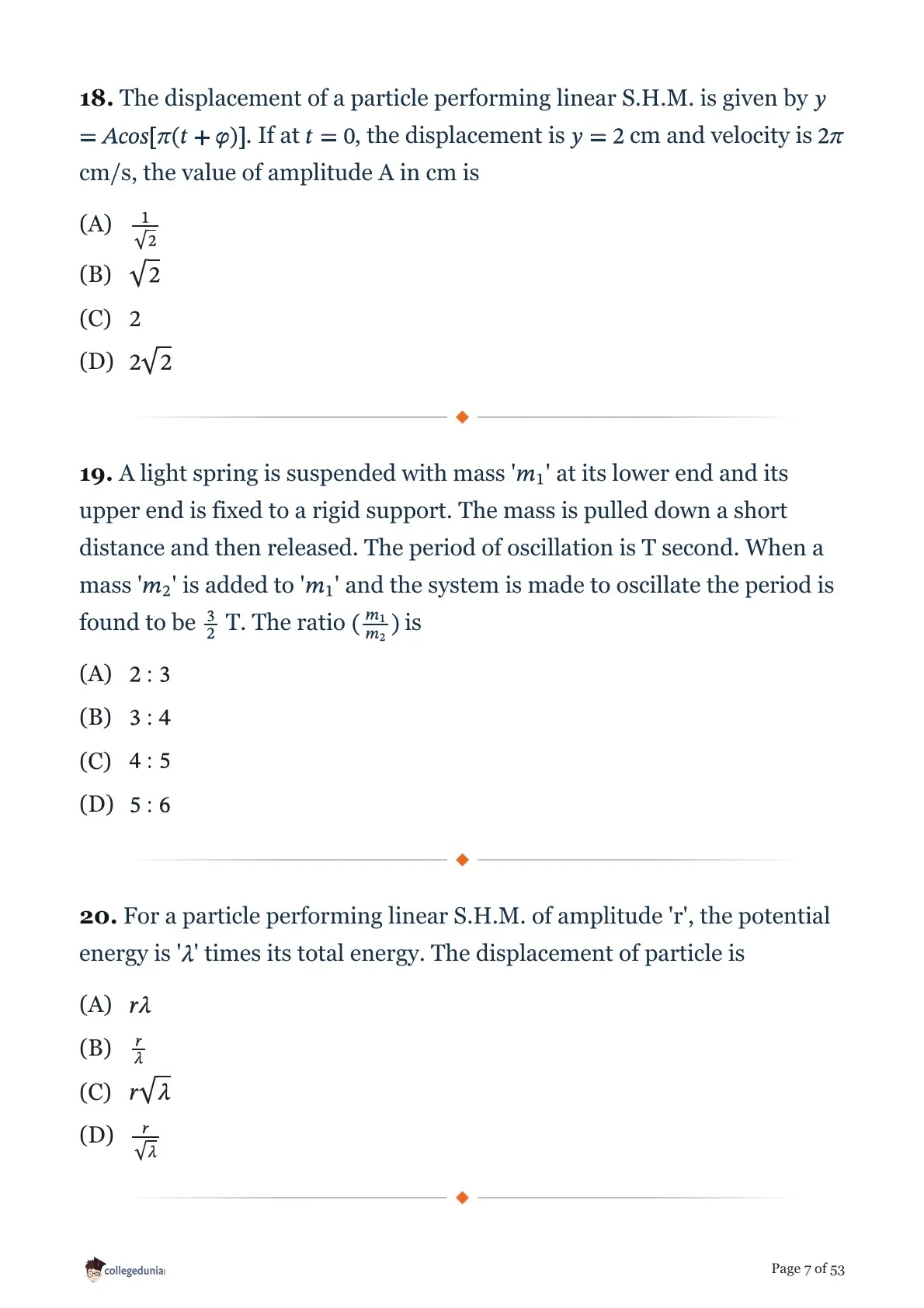 MHT CET 2026 April 17 Shift 2 PCM Question Paper page 7