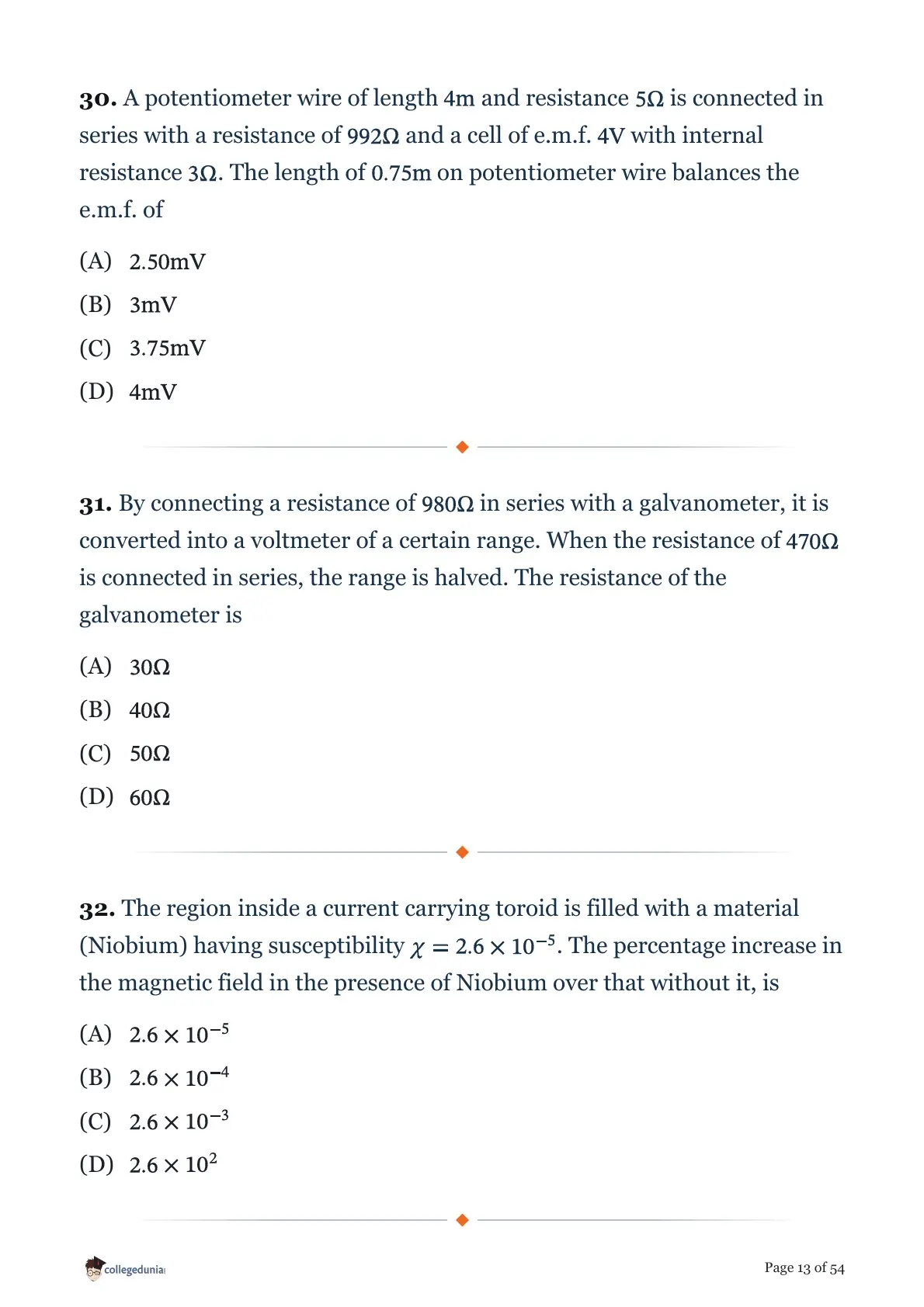 MHT CET 2026 April 18 Shift 1 PCM Question Paper page 13