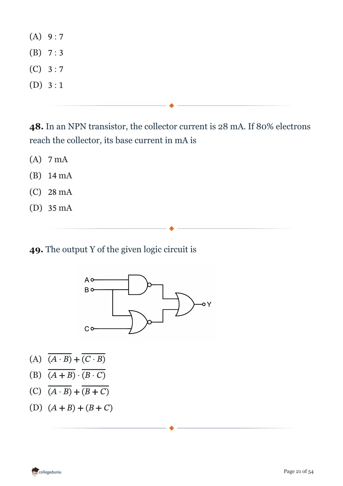 MHT CET 2026 April 18 Shift 2 PCM Question Paper page 21