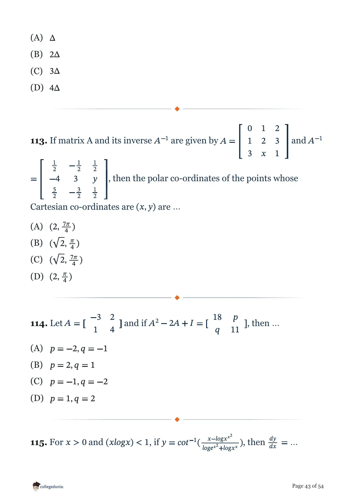 MHT CET 2026 April 18 Shift 2 PCM Question Paper page 43