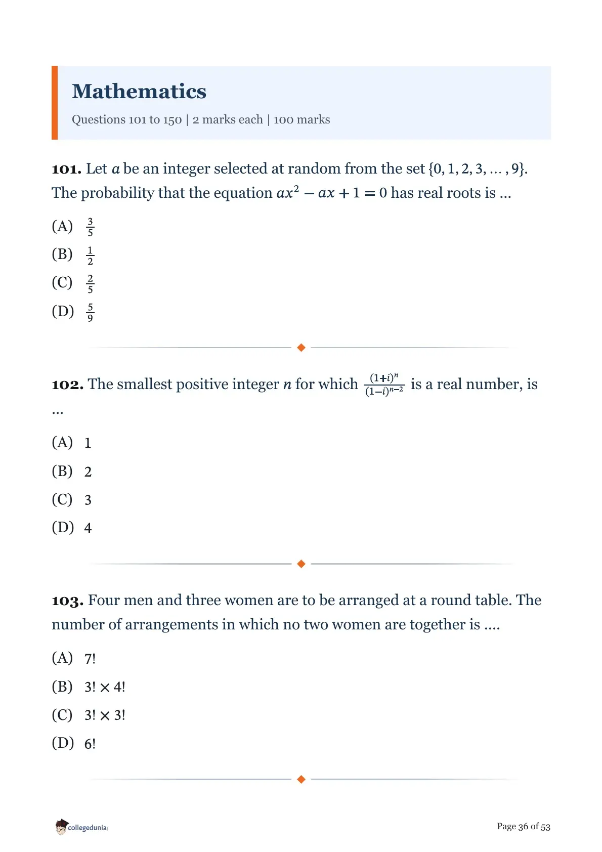 MHT CET 2026 April 19 Shift 1 PCM Question Paper page 36