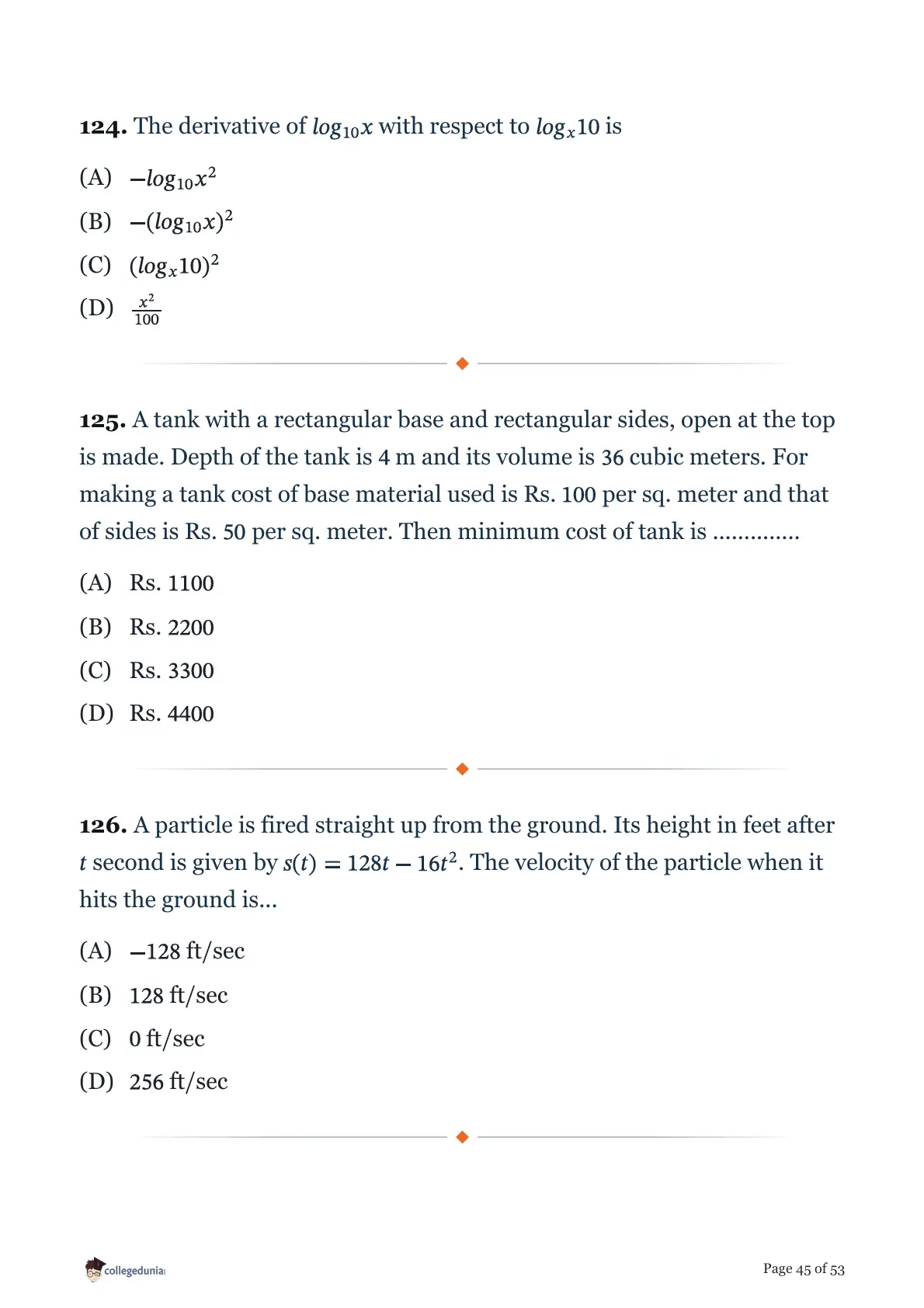 MHT CET 2026 April 19 Shift 1 PCM Question Paper page 45